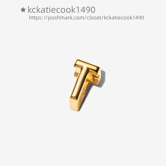 Pandora Letter T Alphabet Charm - Picture 2 of 5